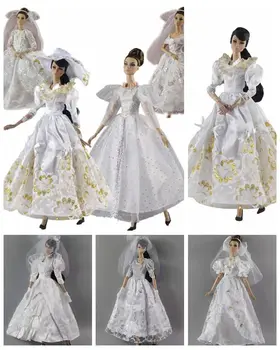 1/6 BJD odjeća ručne izrade, klasične vjenčanice princeze za lutke Barbie, vjenčanice, pribor za večernje zabave