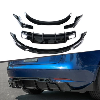 Sjajni crni komplet karoserija u stilu V, auto-pribora za Tesla Model 3 Body Kit 2017 +
