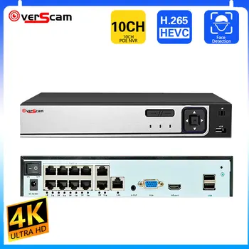 Overscam 4 Do 10ch/8CH/6CH POE NVR 8MP Sigurnosti Video Snimanje IP Kamera za Otkrivanje Lica Sustava za video Nadzor Za POE IP Kamera