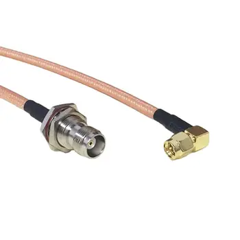 Radio-frequency koaksijalni kabel RG142 TNC, matica pregrade, prekidač SMA, pravokutni штекерный priključak, pletenica 50 cm (20 