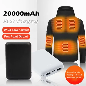 20000 mah Power Bank prijenosni USB punjač za brzo punjenje vanjska baterija za обогревательного prsluka, jakne, marama, čarape, rukavice